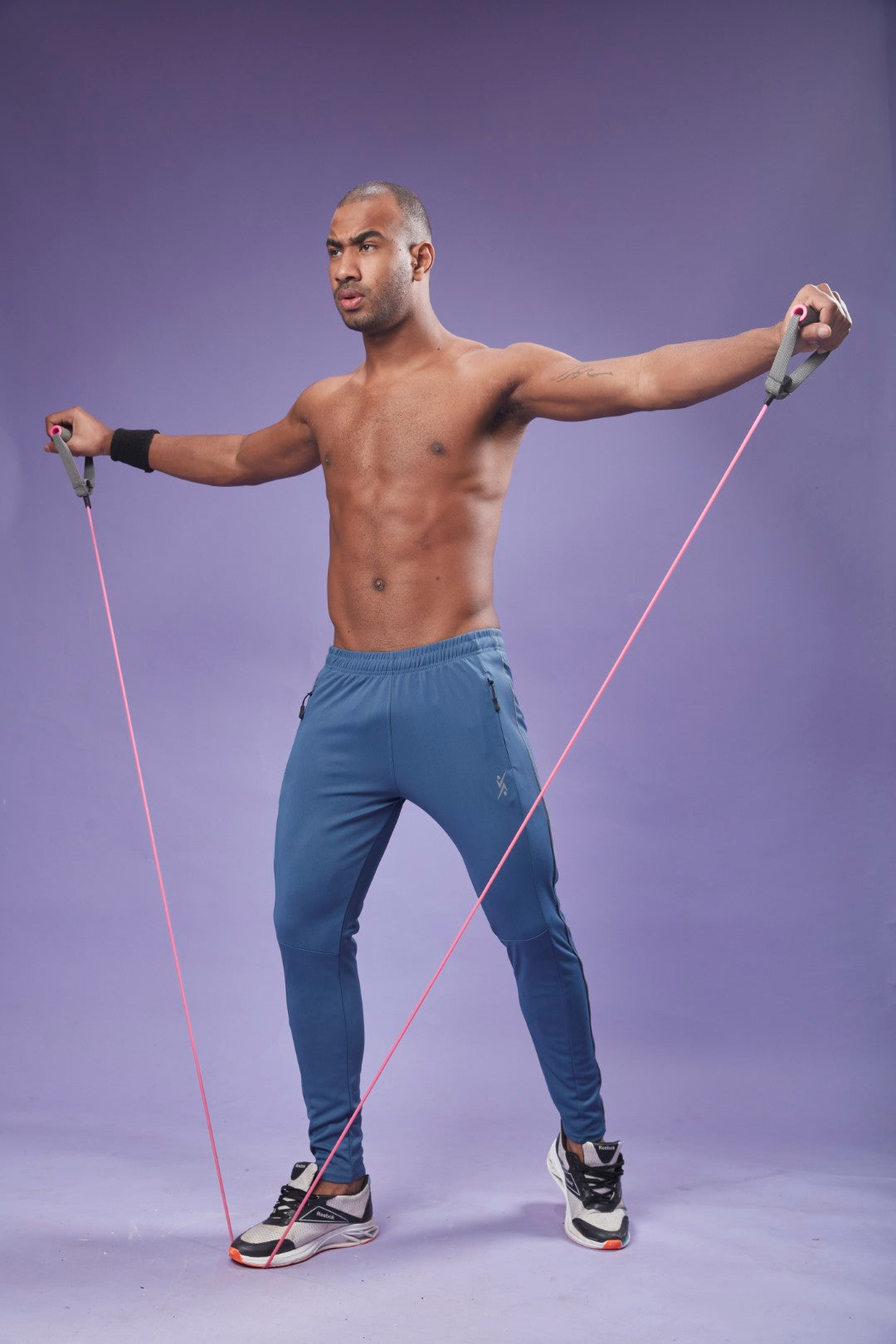 Men Solid Slim Fit Trackpants at Wholesale Price J 634 | 8 Pcs Box