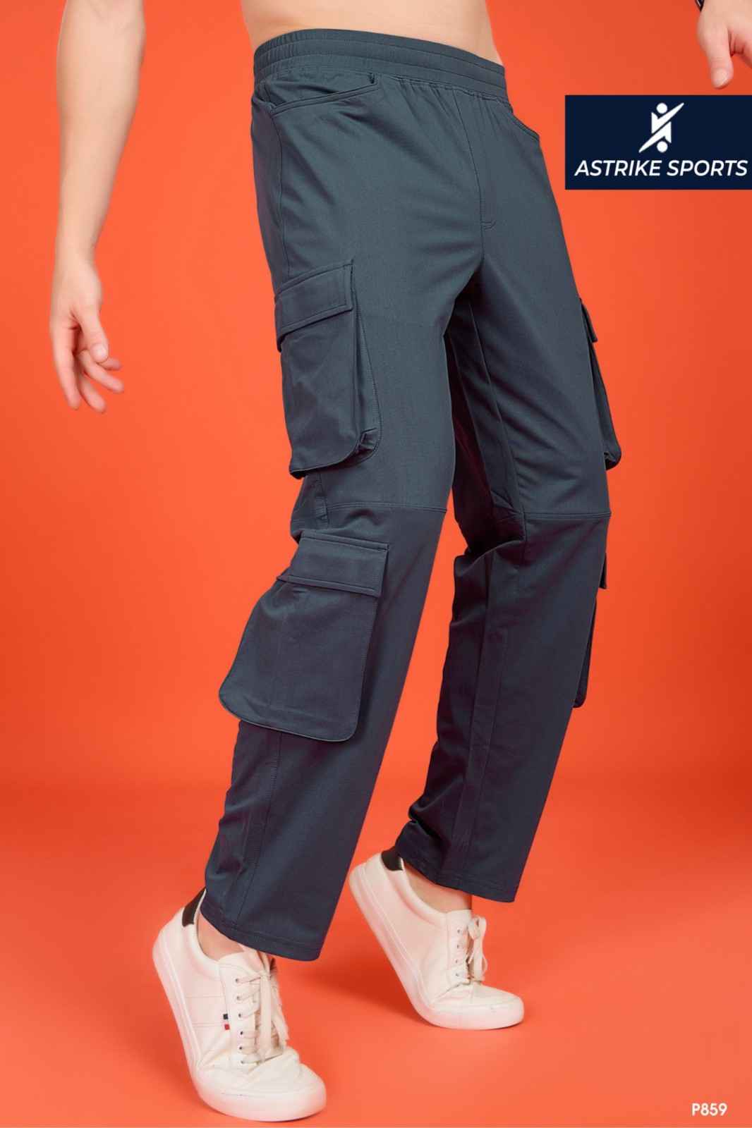 Men Mid-Rise Cargo Pants at wholesale J 859 | 6 Pcs Packing