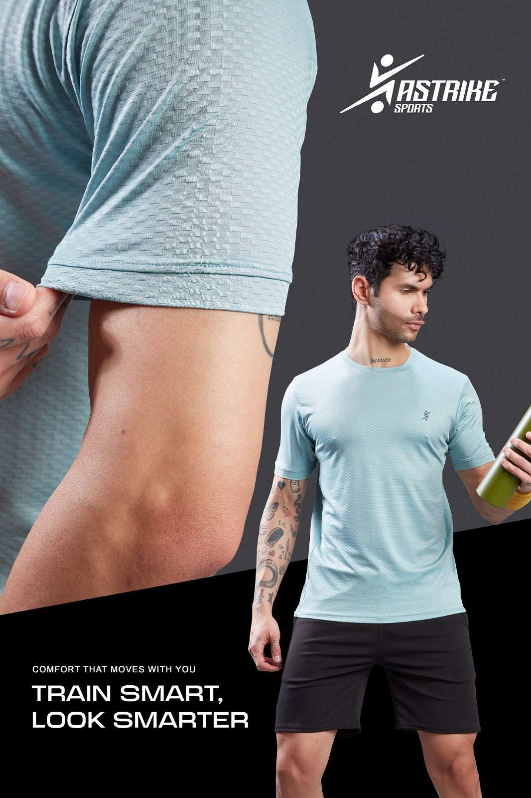 ASTRIKE SPORTS Crew Neck T-shirts at Wholesale Price J 122 | 6 Pcs Packing