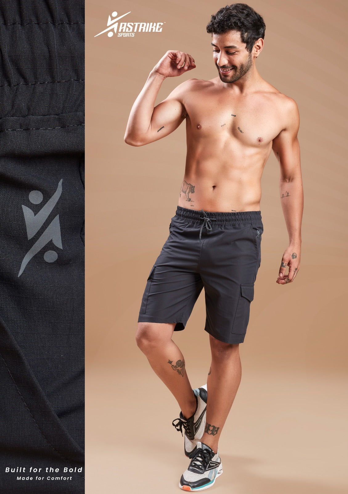 Men Solid Slim Fit Short Pant at Wholesale Price J 80 | 6 Pcs Box