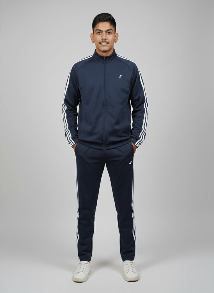 Men Solid Slim Fit Mock Winter Tracksuits at Wholesale Price TS-04 | 6 Pcs Box