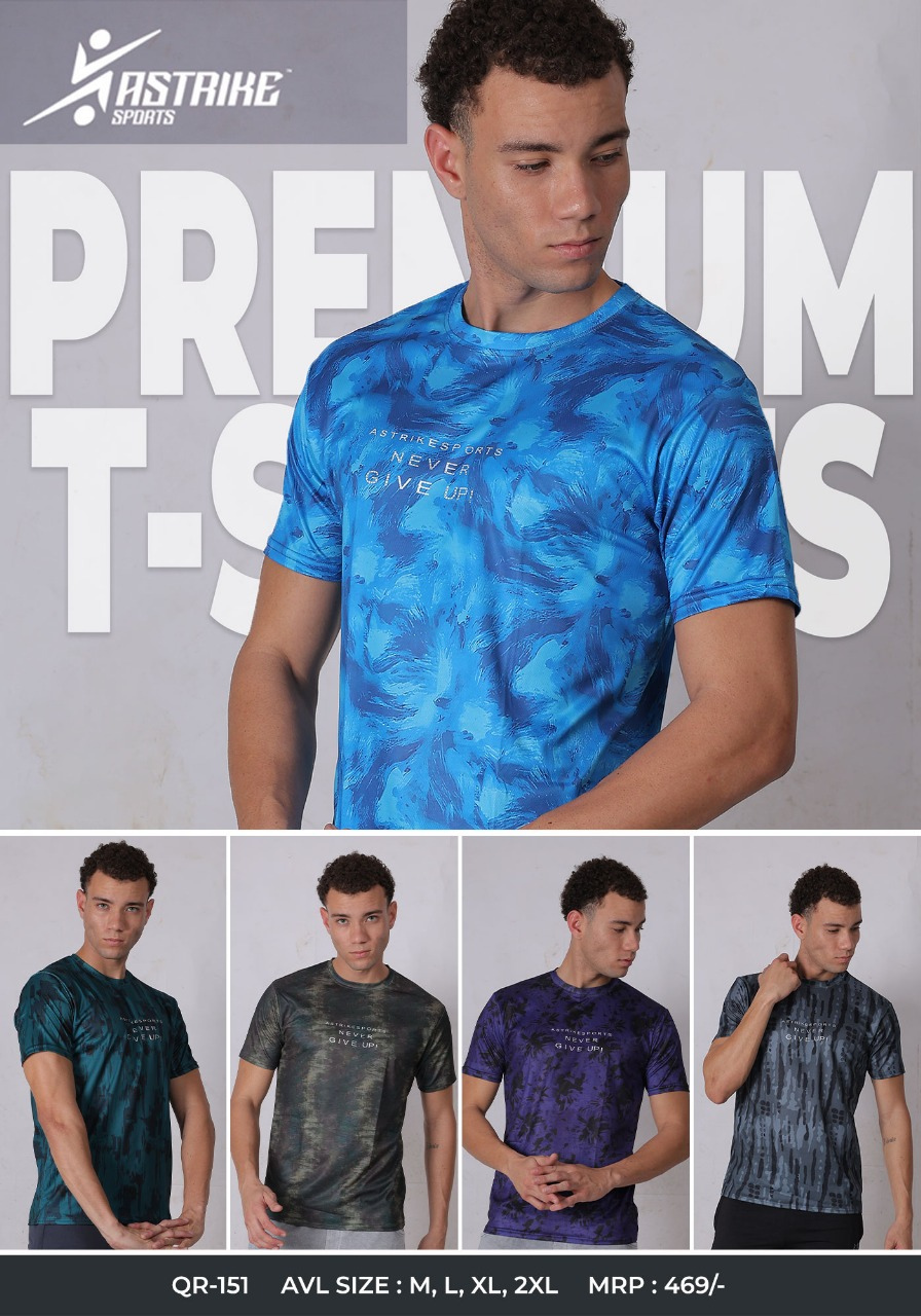 ASTRIKE SPORTS Crew Neck T-shirt at Wholesale Price J-151 | 6 Pcs Packing