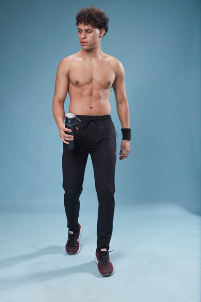 Men Solid Slim Fit Trackpants at Wholesale Price QR 15 | 8 Pcs Box