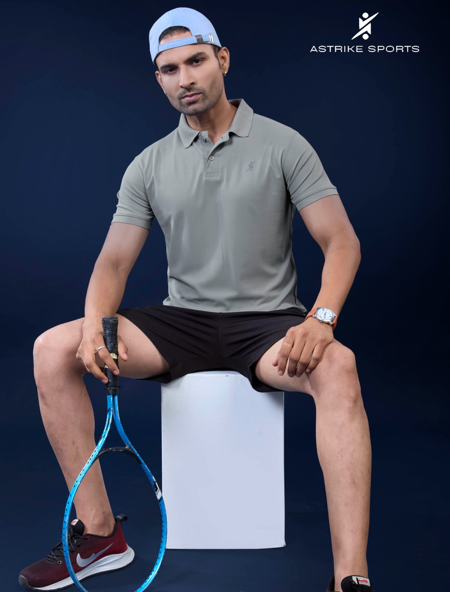 Men Slim Polo Neck T-shirt at Wholesale Price QR 11 New | 8 Pcs Box
