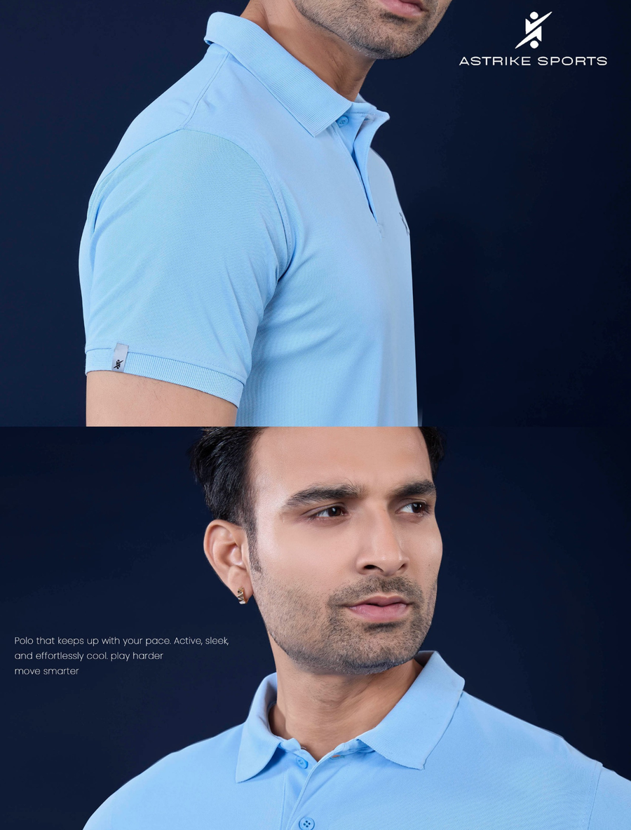 Men Slim Polo Neck T-shirt at Wholesale Price QR 11 New | 8 Pcs Box