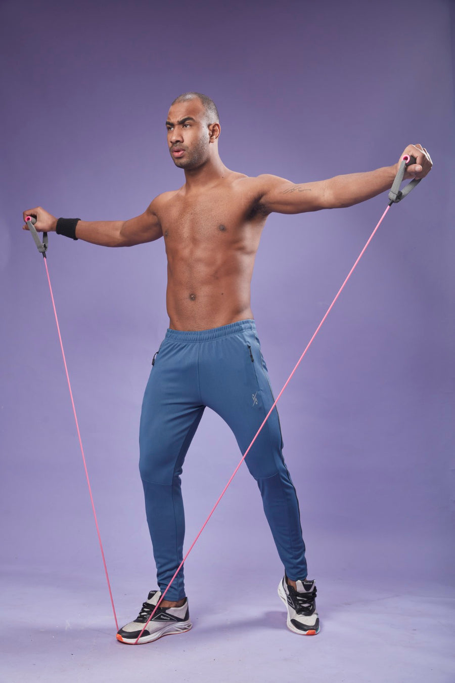 Men Solid Slim Fit Trackpants at Wholesale Price J 634 | 8 Pcs Box