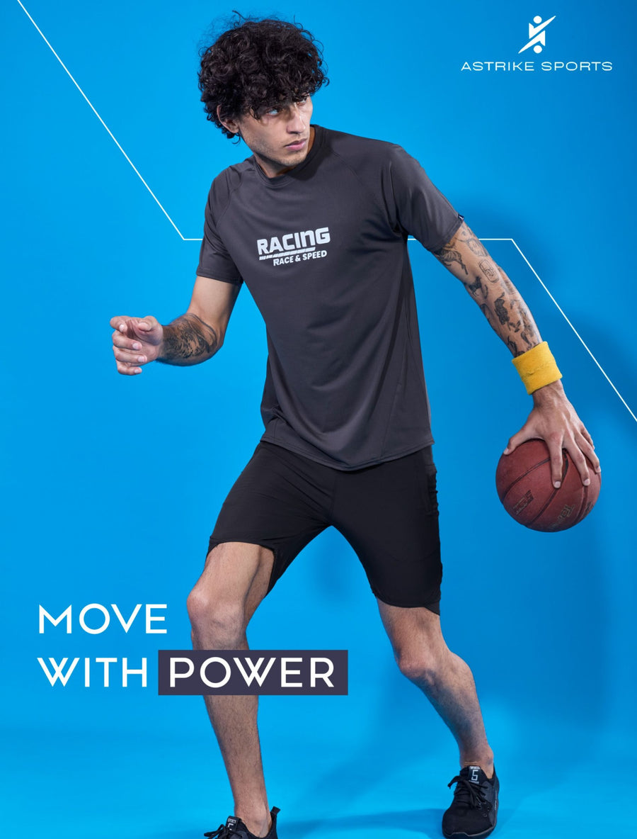 Men Solid Slim Fit Round Neck T-shirt at Wholesale Price J-139 | 6 Pcs Packing
