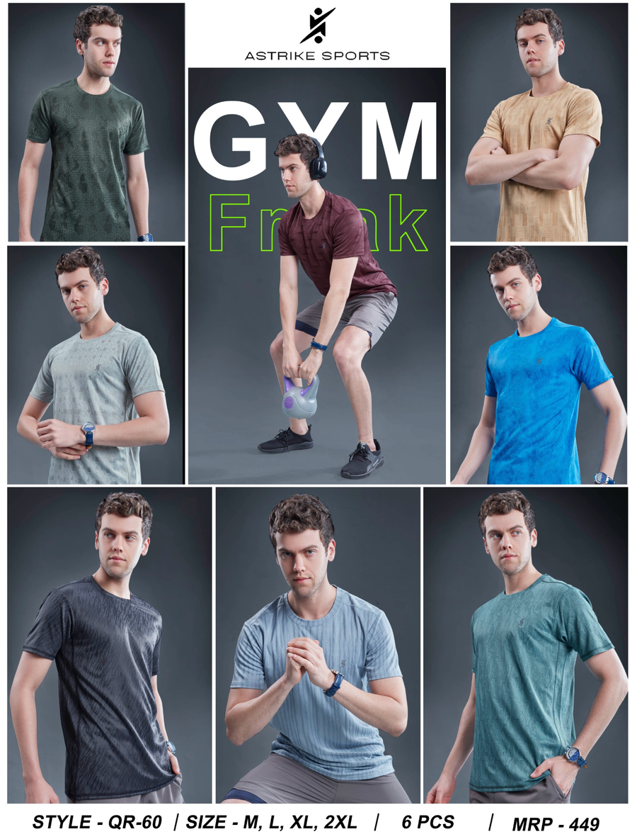 ASTRIKE SPORTS Crew Neck T-shirt at Wholesale Price QR 60 New | 6 Pcs Packing