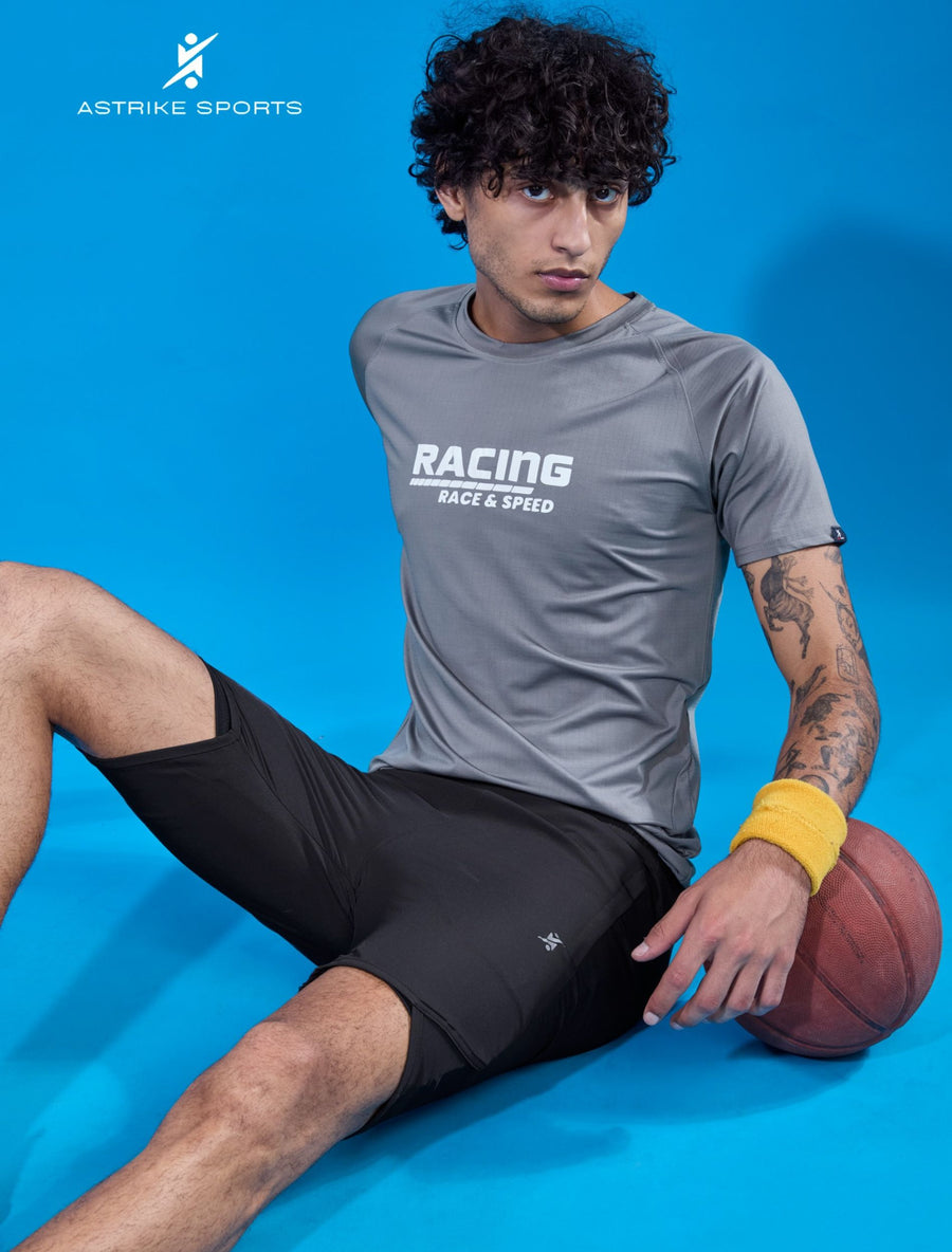 Men Solid Slim Fit Round Neck T-shirt at Wholesale Price J-139 | 6 Pcs Packing