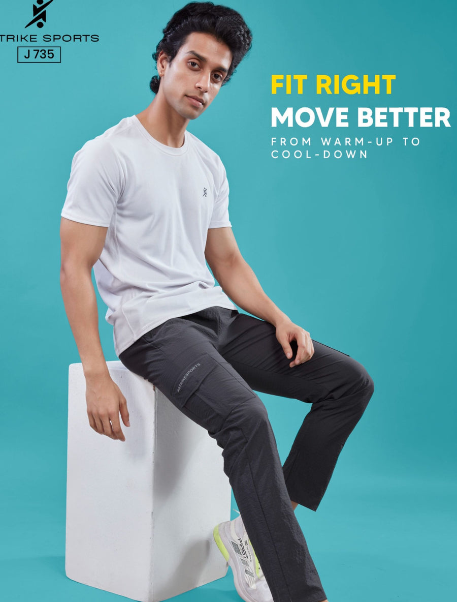 Men Regular Fit Sports Track pant at Wholesale Price J-735  | 8 Pcs Box