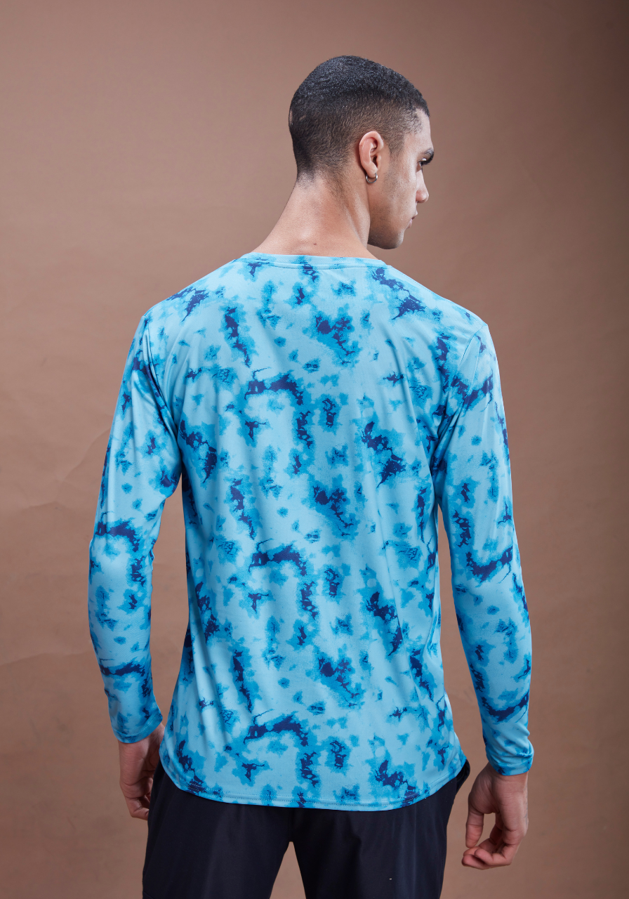 Men Abstract Print Slim Fit Crew Neck T-shirt at Wholesale Price J 160 | 6 Pcs Box