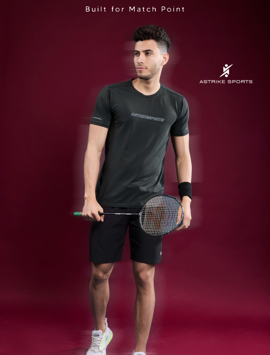 Men Solid Slim Fit Round Neck T-shirt at Wholesale Price J-137 | 6 Pcs