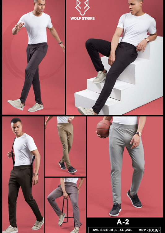 Men Solid Relax Fit Sports Trackpants at Wholesale Price A-2 | 6 Pcs Box