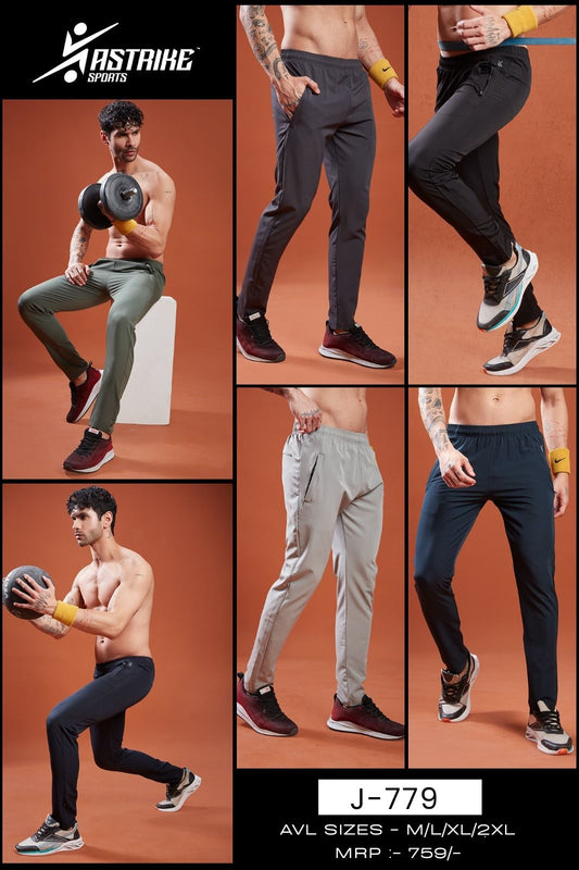 Men Solid Relax Fit Sports Trackpants at Wholesale Price J-779 | 8 Pcs Box