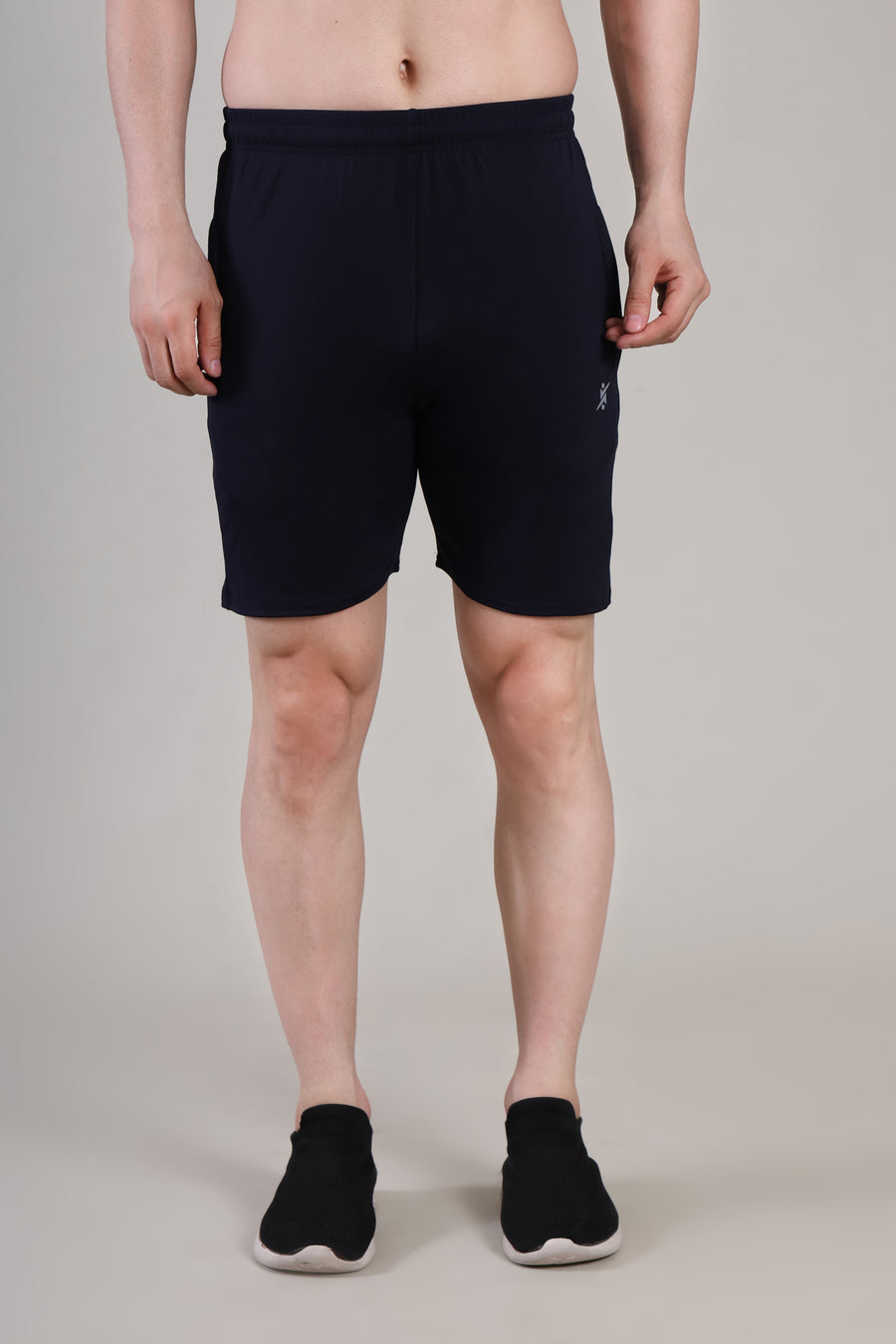 Men Solid Slim Fit Short Pant at Wholesale Price J-03 | 6 Pcs Box