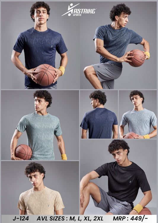 ASTRIKE SPORTS Crew Neck T-shirt at Wholesale Price J 124 | 6 Pcs Packing