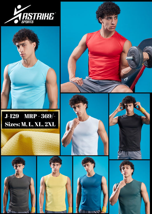 ASTRIKE SPORTS Crew Neck Innerwear Vest at Wholesale Price J 129 | 8 Pcs Box