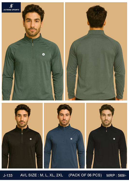 Men Assorted Milanch Full Sleeve T-shirt J-133 | Mix Size & Color Box