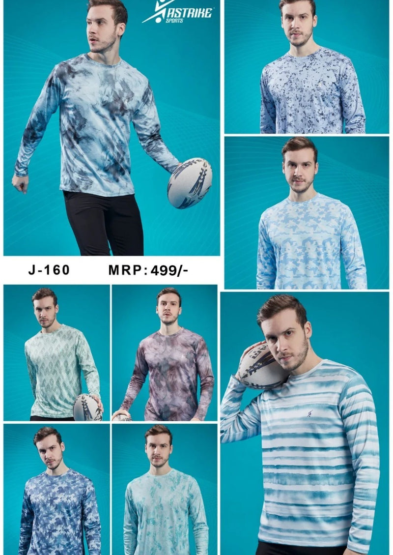 Men Abstract Print Slim Fit Crew Neck T-shirt at Wholesale Price J 160 | 8 Pcs Box