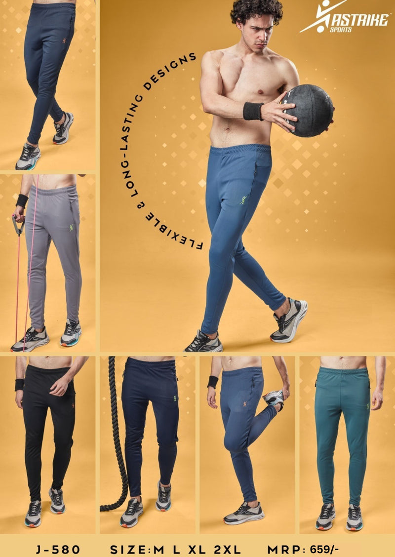 Men Solid Slim Fit Trackpants at Wholesale Price J 580 | 8 Pcs Box