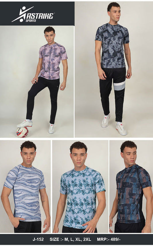 ASTRIKE SPORTS Crew Neck T-shirt at Wholesale Price J-152 | 6 Pcs Packing