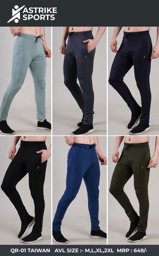 Men Regular Fit Sports Track pant at Wholesale Price QR-01 Taiwan | 6 Pcs Box