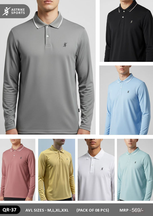ASTRIKE SPORTS Polo Neck T-shirt at Wholesale Price QR-37 | 8 Pcs Packing
