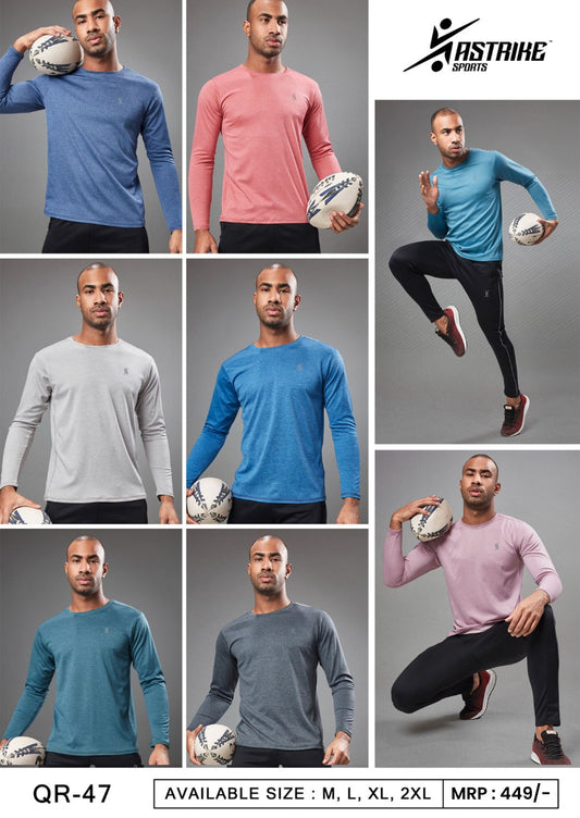 Men Abstract Solid Slim Fit Crew Neck T-shirt at Wholesale Price QR 47 | 8 Pcs Box