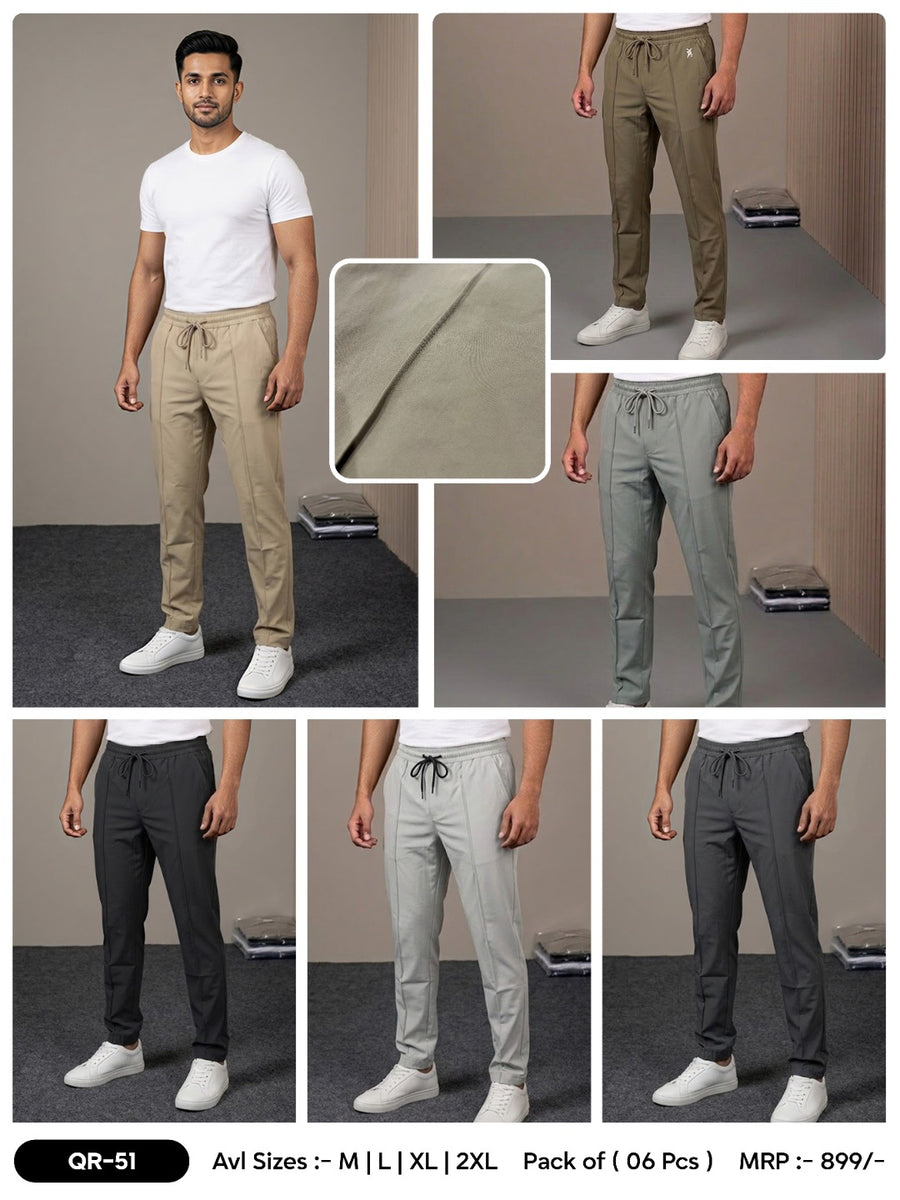 Men Regular Fit Sports Terry Fabric Track pant at Wholesale Price QR-51 | 8 Pcs Box