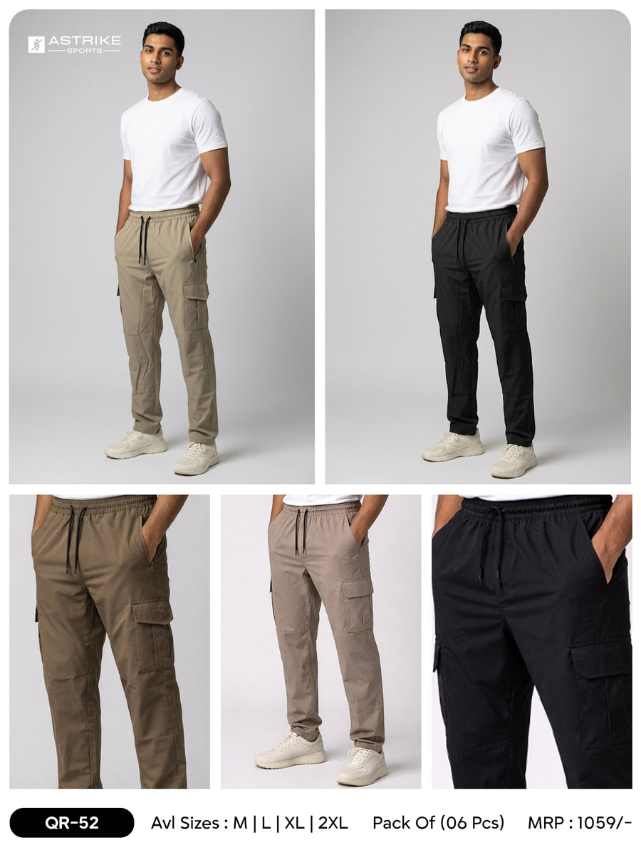 Men Regular Fit Sports Terry Fabric Track pant at Wholesale Price QR-52 | 8 Pcs Box