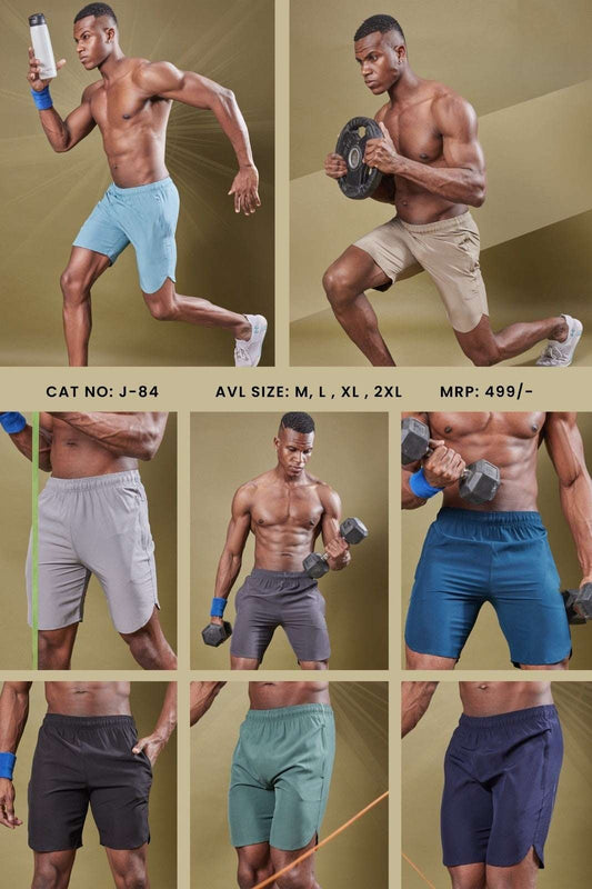 Men Solid Slim Fit Short Tighty Pant at Wholesale Price J 84 | 8 Pcs Box