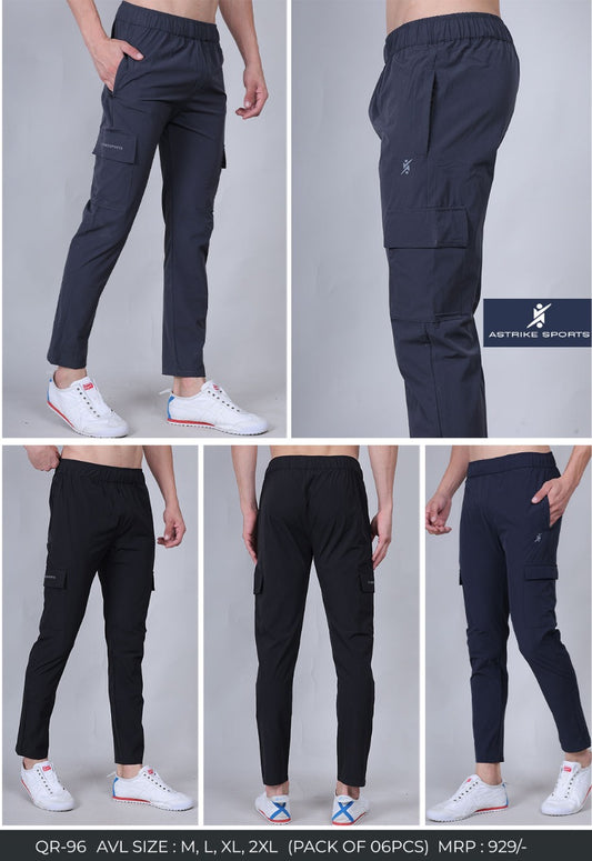 Men Regular Fit Sports Track pant at Wholesale Price QR-96 | 6 Pcs Box