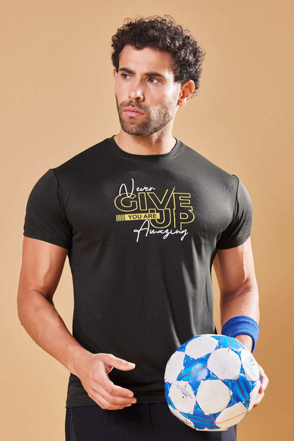 Men Solid Slim Fit Crew Neck T-shirt at Wholesale Price J 22 | 6 Pcs Box