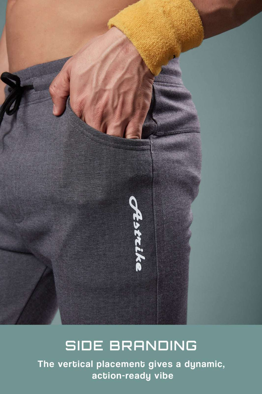 Men Solid Relax Fit Sports Trackpants at Wholesale Price QR 06 | 6 Pcs Box