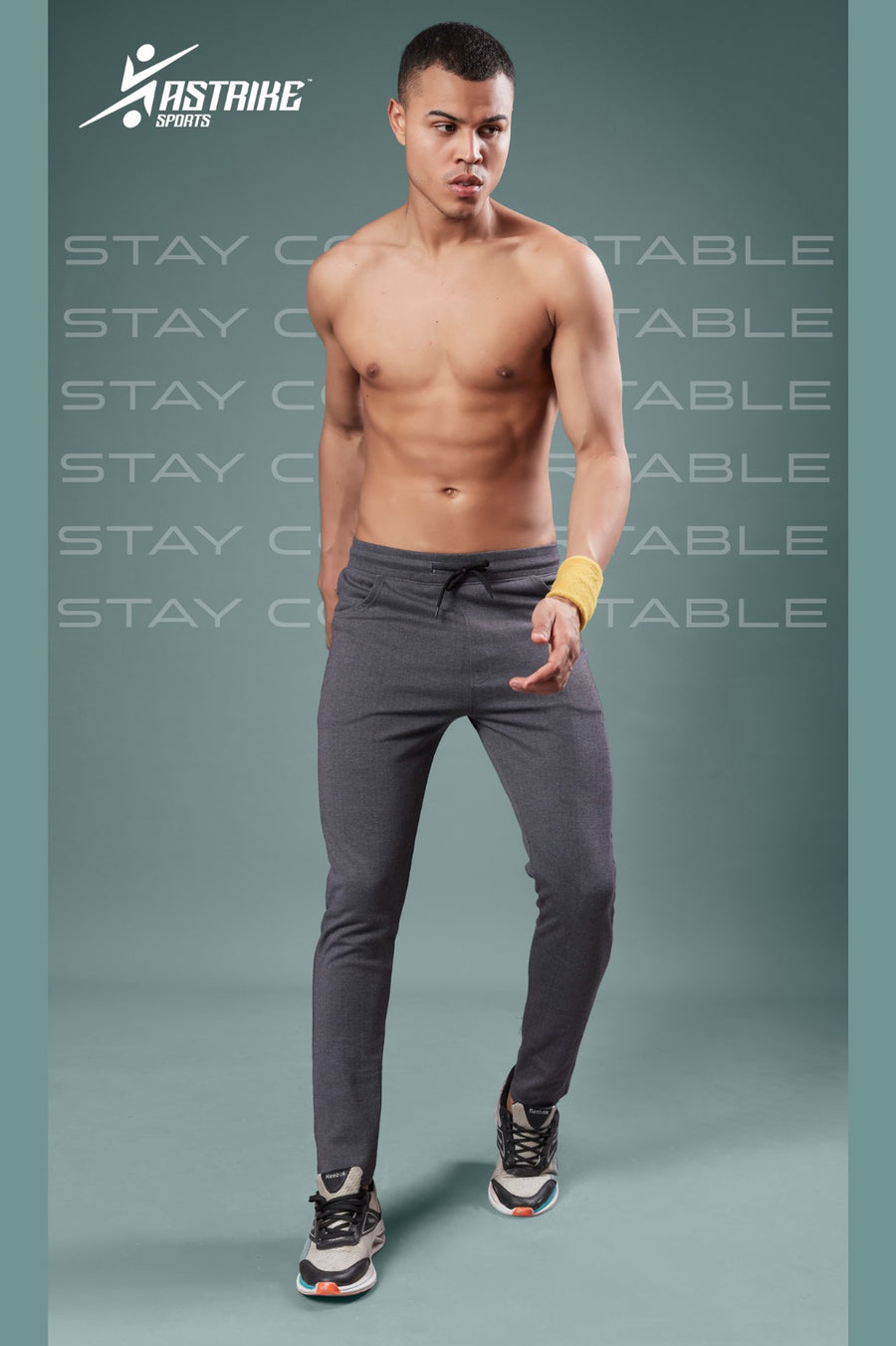 Men Solid Relax Fit Sports Trackpants at Wholesale Price QR 06 | 6 Pcs Box