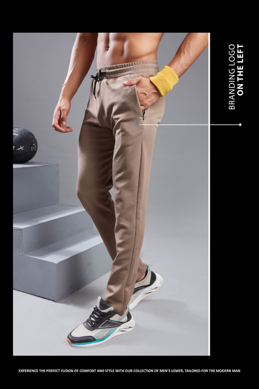 Men Solid Slim Fit Sports TrackPant at Wholesale Price J 60 | 6 Pcs Packing