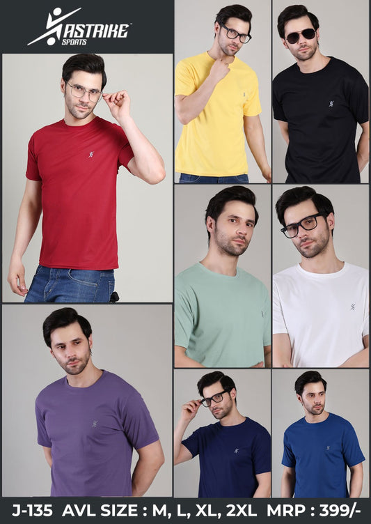 Men Imported Dry Fit Fabric T-shirt On Wholesale Price J135 | 8 pcs Packing
