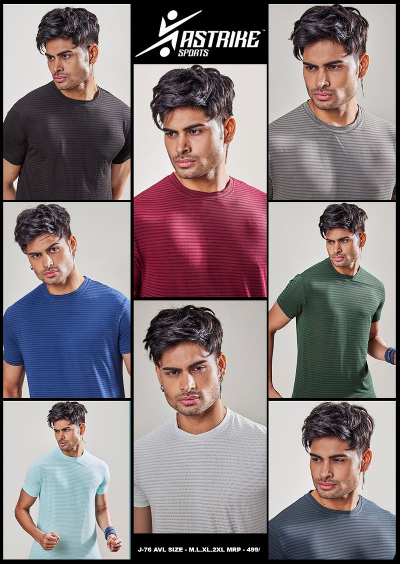 ASTRIKE SPORTS Crew Neck T-shirt at Wholesale Price J-76 | 8 Pcs Packing