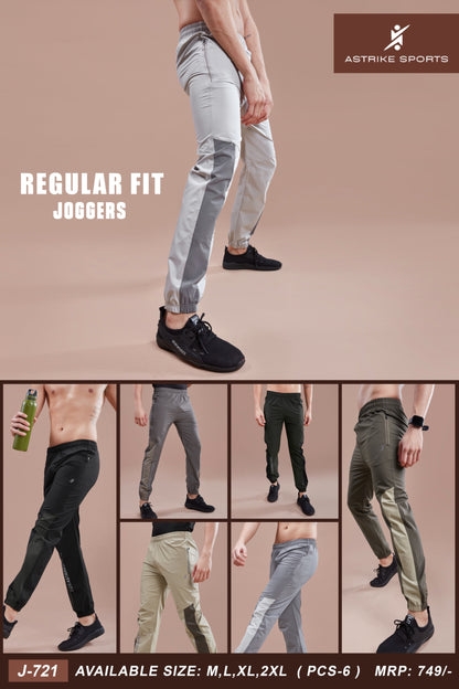Men Solid Relax Fit Joggers at Wholesale Price J 721 | 6 Pcs Box