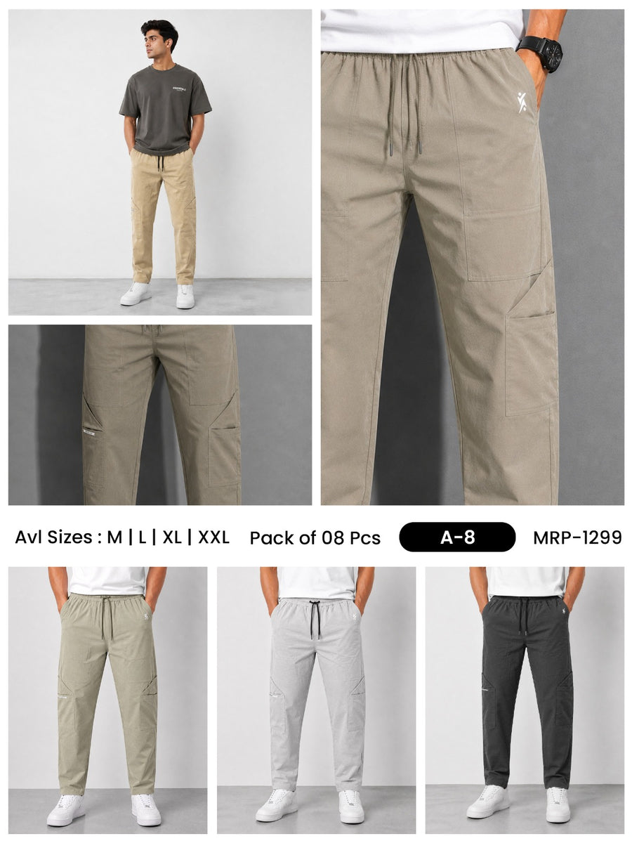 Men Regular Fit Sports Track pant at Wholesale Price A-8 | 8 Pcs Box