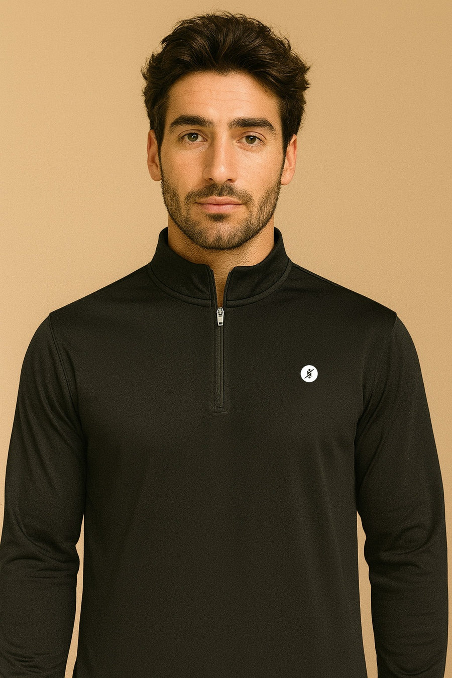 Men Solid Slim Fit Mock Neck T-shirt at Wholesale Price J 133 | 6 Pcs Box