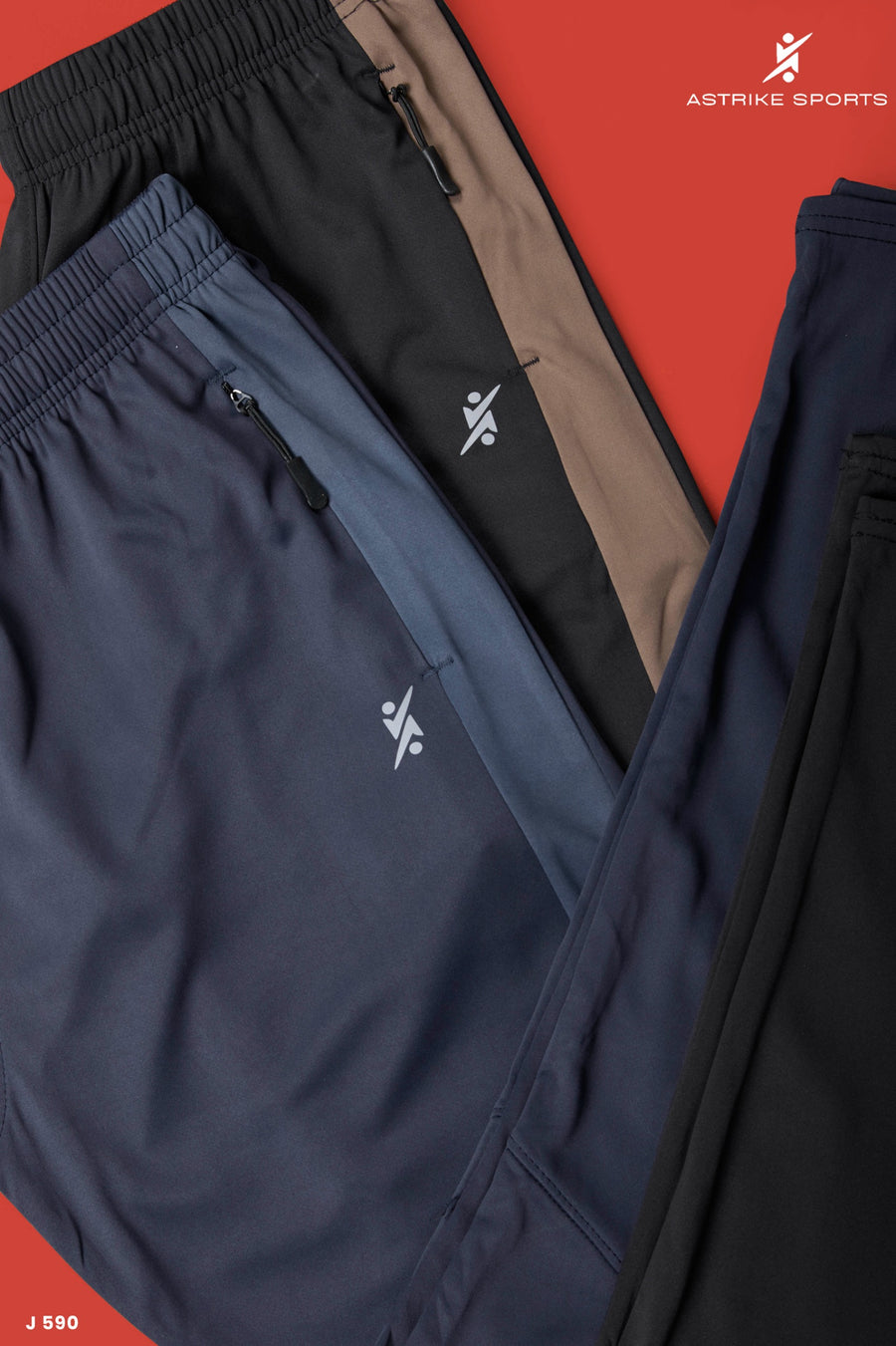 Men Solid Slim Fit Trackpants at Wholesale Price J 590 | 8 Pcs Box