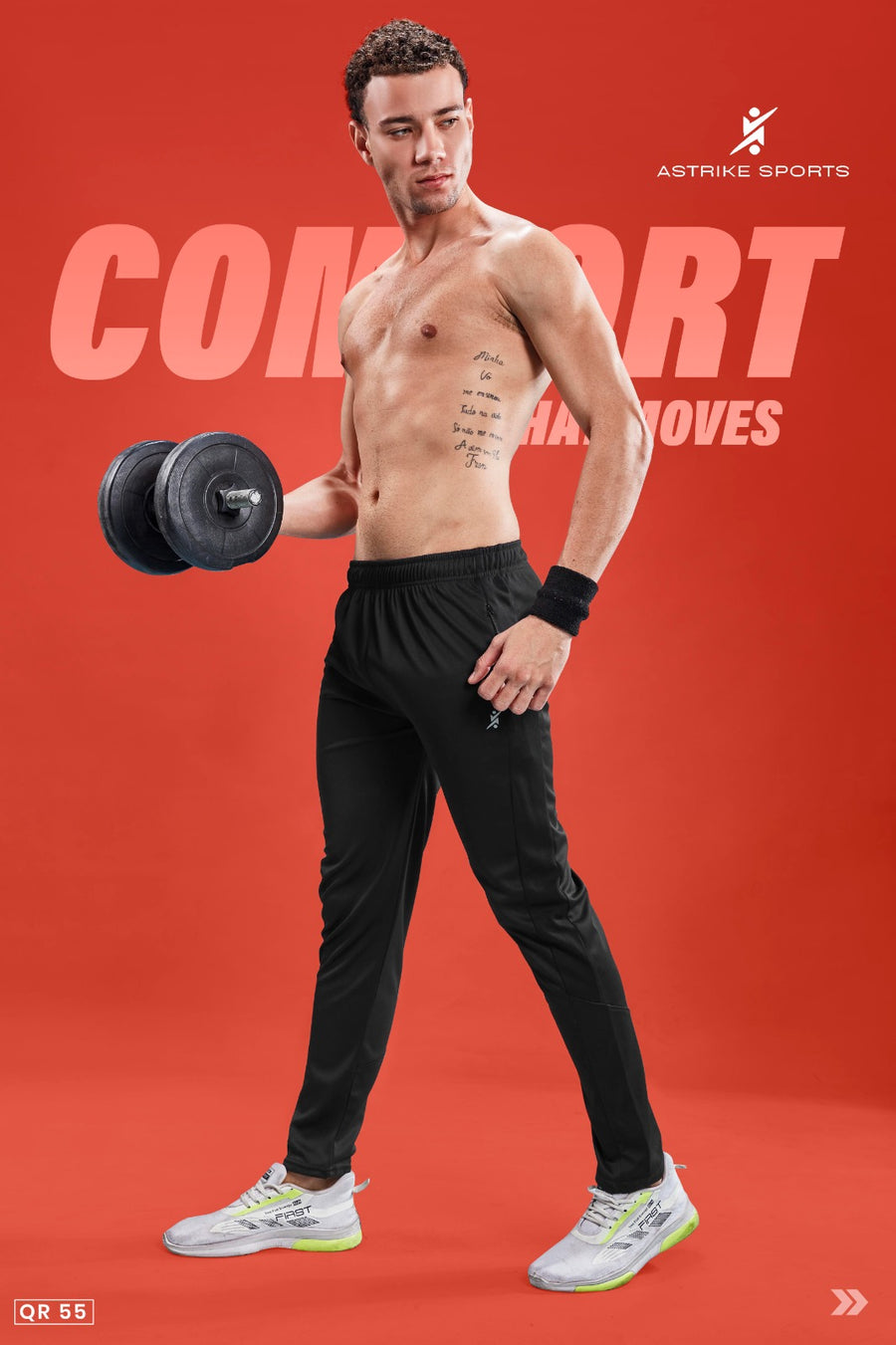 Men Solid Slim Fit Trackpants at Wholesale Price QR 55 | 8 Pcs Box