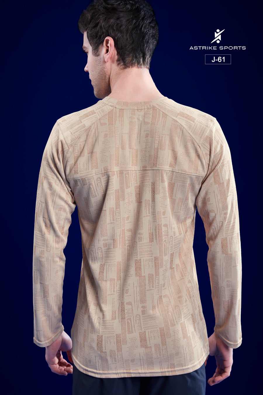 ASTRIKE SPORTS Round Neck Full Sleeve T-shirt at Wholesale Price J-61 | 8 Pcs Packing