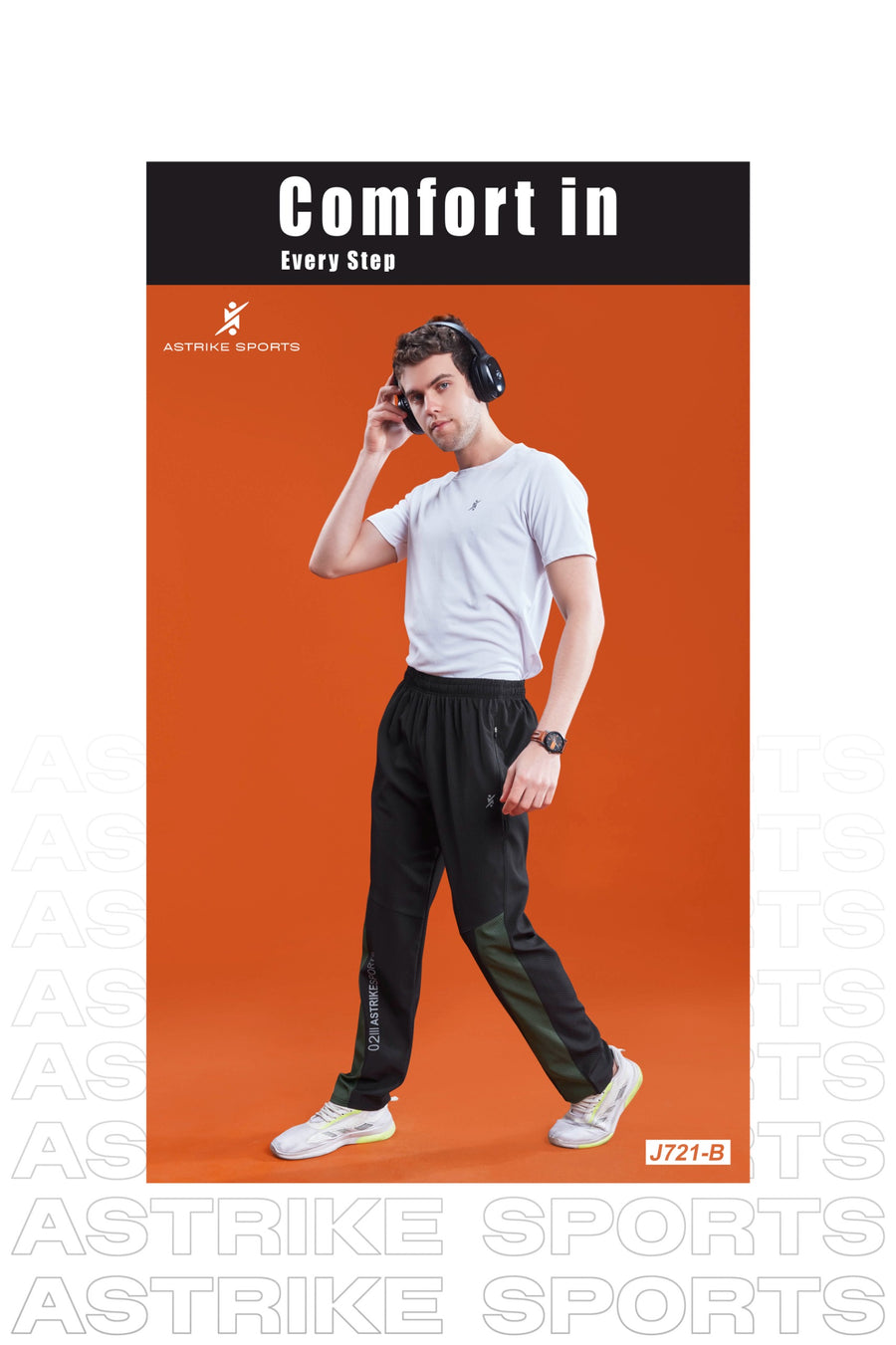 Men Solid Relax Fit Joggers at Wholesale Price J 721 B Special Black | 4 Pcs Box