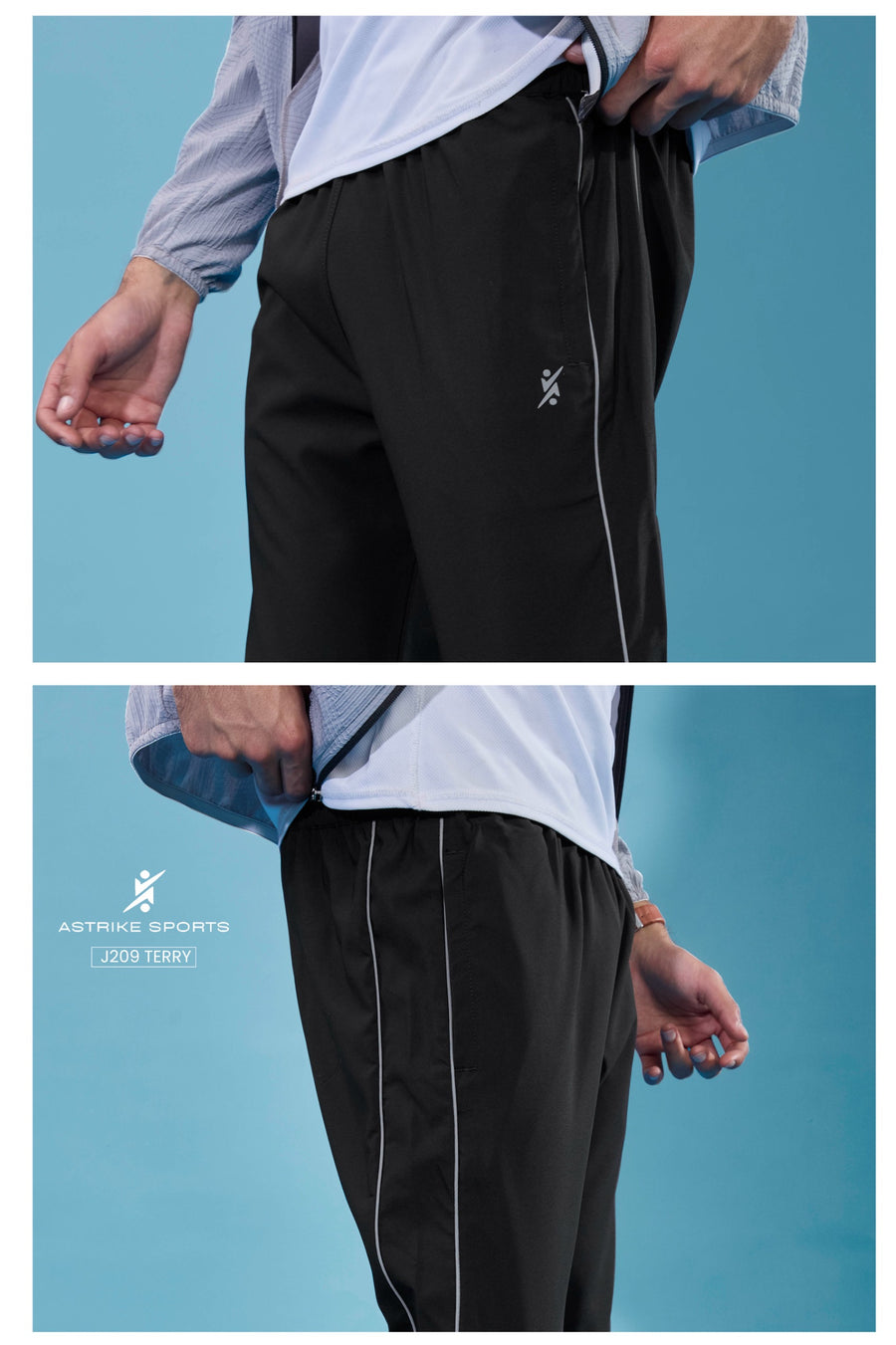 Men Regular Fit Sports Terry Fabric Track pant at Wholesale Price J-209 | 8 Pcs Box