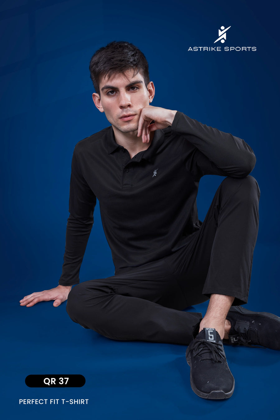 Men Slim Polo Neck T-shirt at Wholesale Price QR-37 New | 8 Pcs Box