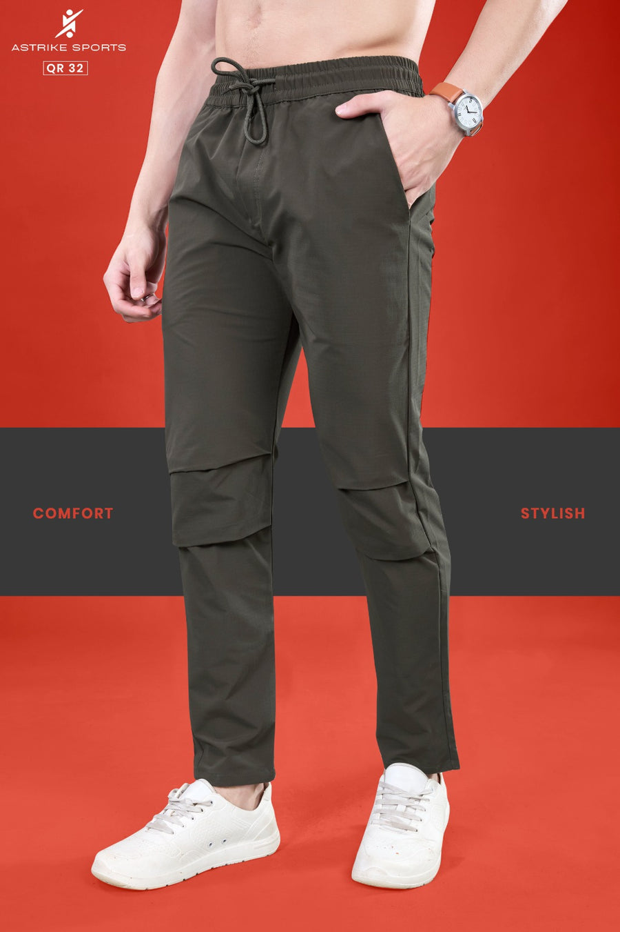 Men Regular Fit Sports Track pant at Wholesale Price QR-32 | 8 Pcs Box