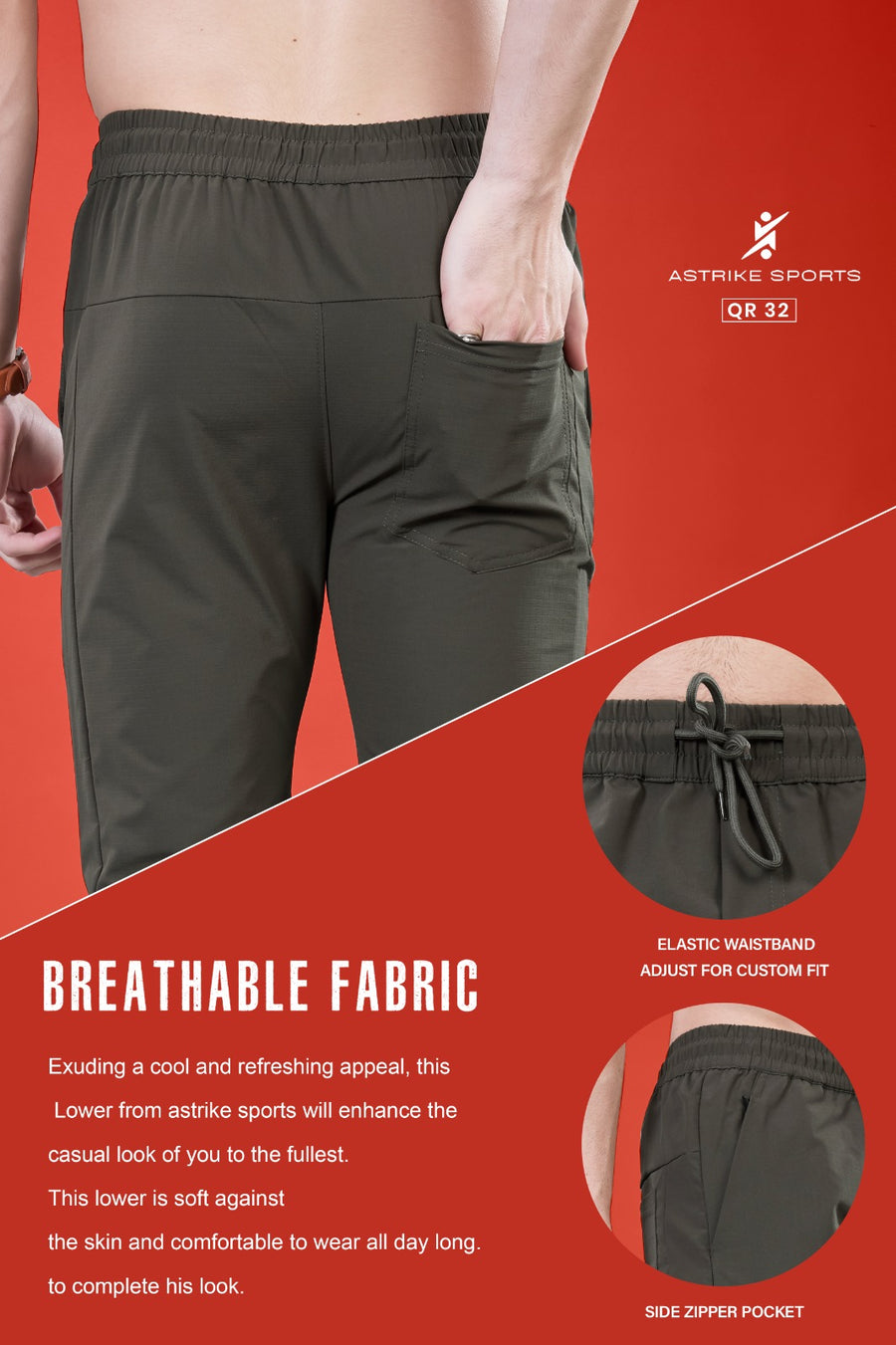 Men Regular Fit Sports Track pant at Wholesale Price QR-32 | 8 Pcs Box